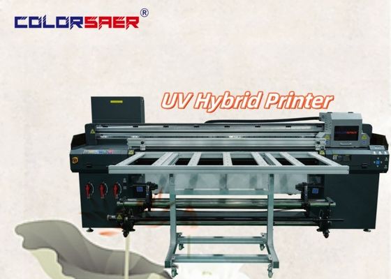 Shanghai Manufacturer Digital Hybrid UV Plotter Wide Format Printer 6 Feet Roll To Roll พร้อมเครื่องพิมพ์ยูวีไฮบริดแบบแบน