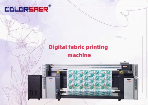 COLOR SAER เครื่องพิมพ์ผ้าสิ่งทอโพลีเอสเตอร์และผ้าฝ้ายแบบม้วนต่อม้วนขนาดใหญ่