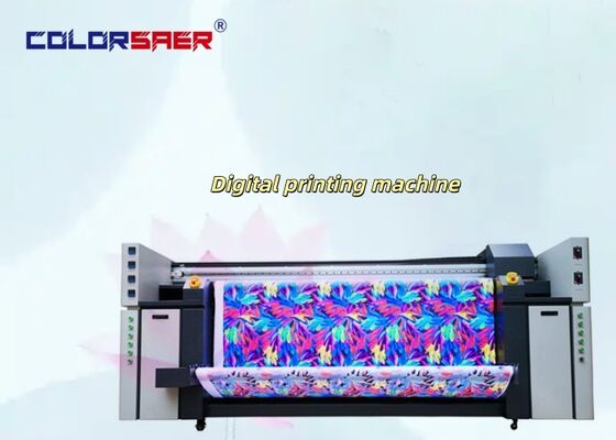 SAER 4 Color /8 Color High Speed Digital Fabric Printing System Roll to Roll with Far Infrared Heater