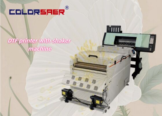 เครื่องพิมพ์ DTF ขนาด 60 ซม. เครื่องพิมพ์ฟิล์ม PET ขนาด A3 เครื่องพิมพ์ DTF สำหรับเสื้อยืด พร้อมเครื่องโรยผง