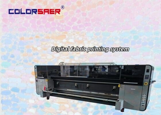 New Automatic Roll to Roll Digital Fabric Printing System Polyester & Cotton Textile Plotter with KJ4B-QL Print Head