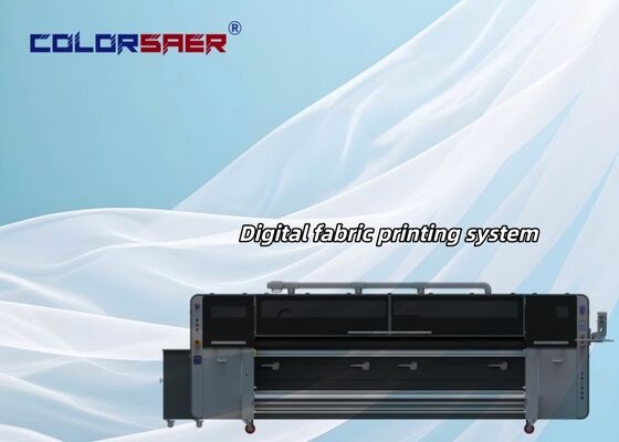 Manufacturer directory supplier SAER CSR3200 Large format textile printing machine with fixtion heater unit