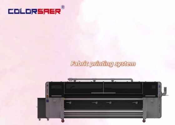 SAER COLOR ระบบการพิมพ์แบบ Inkjet สําหรับผ้าปูนและพอลิเอสเตอร์ รอลล์ต่อรอลล์ เครื่องพิมพ์ผ้าที่มีหัวพิมพ์อุตสาหกรรม 4 ตัว
