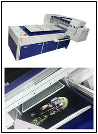 8 สี Flatbed DTG เครื่องพิมพ์เสื้อยืดเครื่องพิมพ์ความแม่นยำสูงรับประกัน 1 ปี