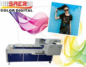 Pigment Ink T Shirt เครื่องพิมพ์ภาพดิจิตอลด้วยสามตารางการทำงาน