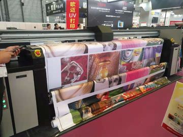 5.5KW พลังงานขั้นต้นรูปแบบขนาดใหญ่เครื่องพิมพ์สิ่งทอม้วนเพื่อม้วนสี CMYK คู่