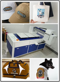 เครื่องพิมพ์เสื้อยืดอัตโนมัติ Dtg เครื่องพิมพ์สำหรับเสื้อผ้าแสง / สีเข้ม