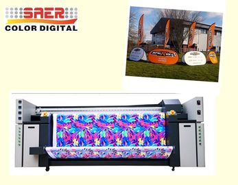 5.5KW พลังงานขั้นต้นรูปแบบขนาดใหญ่เครื่องพิมพ์สิ่งทอม้วนเพื่อม้วนสี CMYK คู่