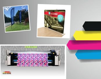 เครื่องพิมพ์สิ่งทอขนาดใหญ่ Cmyk Digital เครื่องทำ 6kw Power Roll To Roll ประเภทแผ่น
