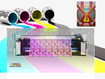 เครื่องการพิมพ์ธงโพลีเอสเตอร์ระเหิด 100% Dual CMYK สีใช้งานง่าย