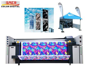 Piezo Dual CMYK 6500W Flag เครื่องพิมพ์อิงค์เจ็ทต่อเนื่อง