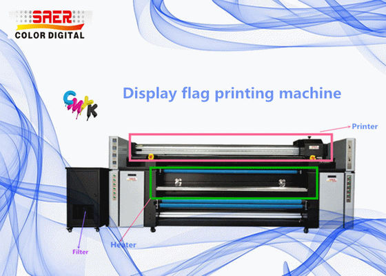CMYK แสดงเครื่องพิมพ์สิ่งทออิงค์เจ็ทธง 1440dpi
