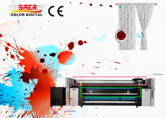 เครื่องพิมพ์สิ่งทอผ้าฝ้ายขนาดใหญ่ CMYK เครื่องพิมพ์สิ่งทอโดยตรง