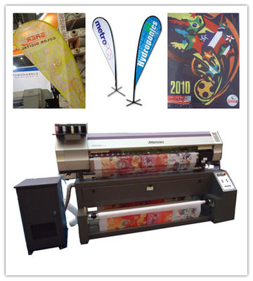 เครื่องพิมพ์สิ่งทอดิจิตอล Mimaki ในร่มและกลางแจ้งเพื่อให้ธงขนนกโดยตรง