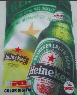 สีย้อมโดยตรง WhiteTextile ระเหิดซาตินผ้าพิมพ์ดิจิตอลสำหรับการทำธง