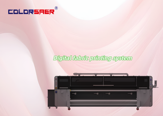 4color/CMYK ระบบพิมพ์ผ้าดิจิตอล เครื่องพิมพ์ผ้าขนาดใหญ่ขนาด 3200 มม พร้อมหัวพิมพ์อุตสาหกรรม KJ4B-QL
