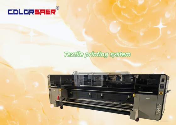 คุณภาพดี SAER 3.2m เครื่องพิมพ์ผ้า Roll to Roll Inkjet Digital Banner Printer สําหรับผนังพื้นหลังขนาดใหญ่
